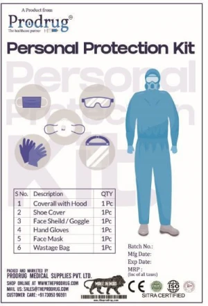 PPE Test KIT, Fully Laminated and 3M tapped  Sterilized Hand Gloves