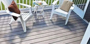 Non-Slip 3D Woodgrain WPC Flooring For Outdoor Courtyard For Sale