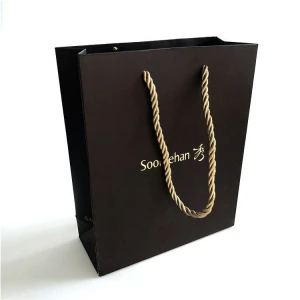 Cheap Luxury Shopping Kraft Paper Bag with Logos