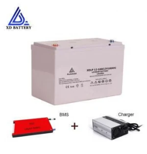 XD Battery Durable 12 Volt  Lipo Deep Cycle Lithium ion iron Phosphate 12V 100AH Lifepo4 Pin Battery Pack AKKU