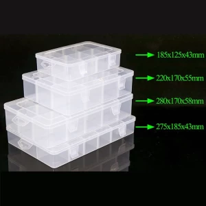 Plastic Jewelry Adjustable Box Plastic Compartment Container Jewelry Bead Rhinestone Nail Art Sewing Craft Tool Box
