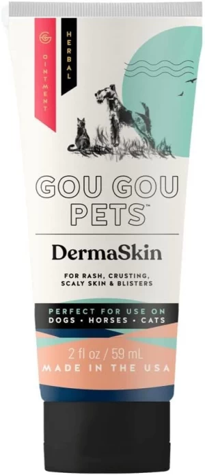 Holistic Natural Herbal DermaSkin Dermatitis Ointment For Dog, Cat, Horse. For Rash, Crusting, Dry, Itchy. Made in USA