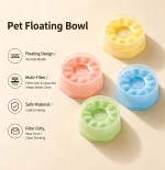 Anti-spill Floating Pet Water Bowl No Wet Mouth Pet Drinking Bowl