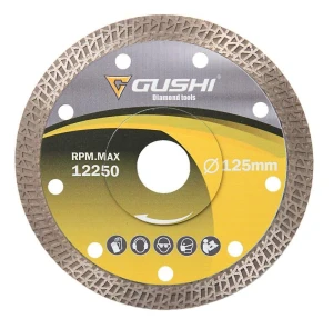 GUSHI Diamond Tools Good Quality 105/115/125/180/230mm K Teeth Turbo Saw Blades for porcelain/ ceramic