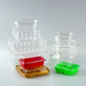 Manufacturer Customized Transparent PET Tiramisu Box Plastic Cake Pizza Packaging Containers