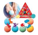 Bath Bombs with surprise sponge toy