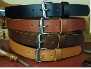 Pure leather belts for men