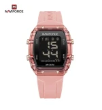 NAVIFORCE 7102 Transparent Children’s Sports Waterproof LCD Digital Date Silicone Strap Electronic Watch