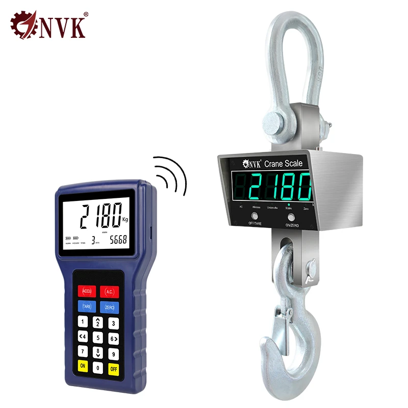 1-10T Stainless Steel Wireless Crane Scale Industrial Hook Hanging Weighing Scale