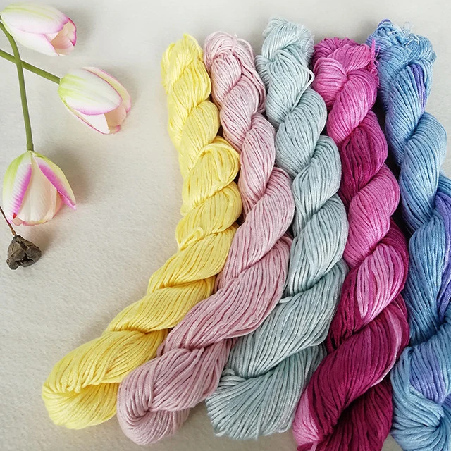 100% bamboo yarn/ Lotus summer hand knitting yarn/ Bamboo Soft space dyed knitting and crocheting yarn