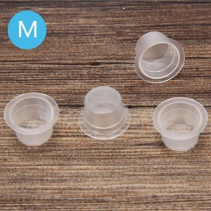 100Pcs Plastic Microblading Tattoo Ink Cup Cap Pigment Clear Holder Container S/M/L Size For Needle Tip Grip Power Supply