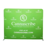 10ft straight curve custom pop up backdrop wall advertising trade show exhibition booth stretch tension fabric displays