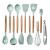 Import 12 Pieces In 1 Set Cooking Tools Kitchenware Soft Silicone Kitchen Tools Utensil Set Kitchen Accessories With Wooden Handles from China