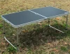 12060 Outdoor portable Black two- fold folding table for camping