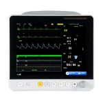 12.1 inch portable veterinary monitor ecg monitor 2 hour 3 level audio/visual alarm veterinary monitoring instrument