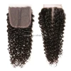 12a Brazilian Straight Middle Part Lace Closure 4x4 Machine Made Closure Unprocessed Kinky Curly Wave Human Hair Natural Black
