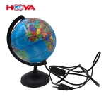 14.16cm Plastic Lighting Globe Decor Desktop World Map Education Earth Globe