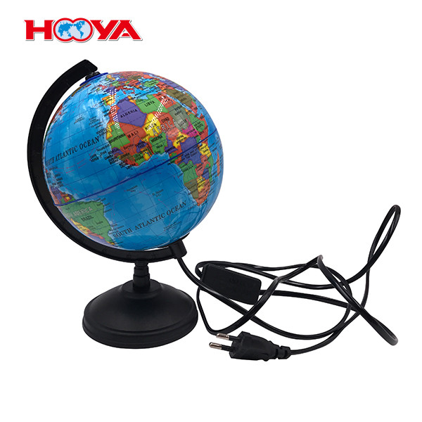 14.16cm Plastic Lighting Globe Decor Desktop World Map Education Earth Globe