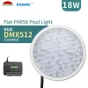 18W 5 wires RGB DMX control multicolor ABS ultra flat PAR56 led underwater swimming pool light