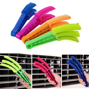 1PC Microfiber Removable Washable Cleaning Brush Clip Household Duster Air Conditioner Window Leaves Blinds Cleaner Tool Brushes