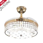 1stshine LED Ceiling Fan Hot Sale High Quality Blade 42 Inch Ceiling Fan Hidden Blades LED Ceiling Fan with Light