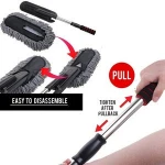 2 in 1 Telescopic Clean Microfiber Soft Hair Car Duster Wash Brush  with Long Handle