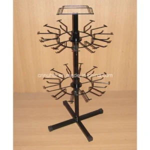 2 Tier Metal Peg Hooks Ornaments Hanging Table Rotating Display (PHY185)
