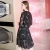 Import 2018 New Design Summer Female O-neck Sexy transparent black Lace casual  Dress from China