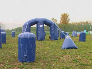 2018 pvc inflatable wall lasertag speedball paintball dorito bunkers obstacle field for Army game