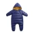 Import 2019 infant winter hooded down jacket Newborn Baby Romper double zippers coats thicken warm outwear for boys and girls coats from China