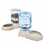 2020 Hot Selling Pet Water Dispenser and Food Feeder Set Automatic Feeder and Water Bowl for Dog and Cat