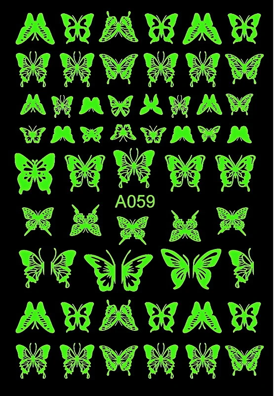 2020 New Design Butterfly 3D Nail Sticker Beautiful Decals Decoration Nail Art Accessories Design Sticker