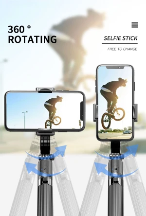 2020 New Product Face Tracking Selfie Stick Mobile Selfie Stick Tripod Stand Wireless Remote