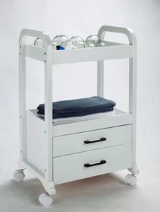 2020 New Product High Quality Best Durability In Stock Delicate White Salon Trolley Cart For Salon For Sale