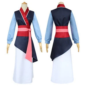 2020 Wholesale High Quality Wreck It Ralph Costume Mulan Dresses Movie Mulan Mushu Dragon Cosplay Girls Women Skirt
