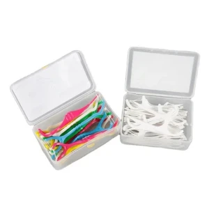2021 high quality logo customized  professional cheap oral individually plastic dental floss toothpicks