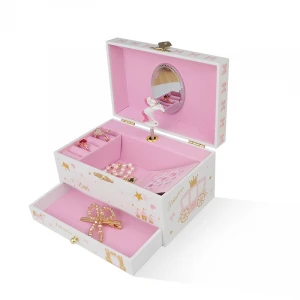 2021 new design musical jewelry box  product for girls wooden Jewellery  box