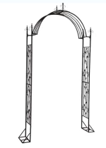 2022 Green Wire Support OEM Good Quality Lovely Small Wedding Wrought Iron Outdoor Stainless Steel Garden Arch