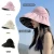 Import 2022 hot new vinyl coated outdoor sun hat UV foldable double layer Bucket hat from China