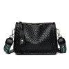 2024 large capacity fashion lady woven crossbody bag temperament wide strap shoulder bag