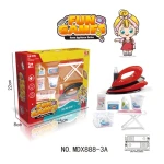 2024 Plastic Toy Children Electric Set Pretend Play Electric Iron Machine Washing Home Appliances Toys for kids