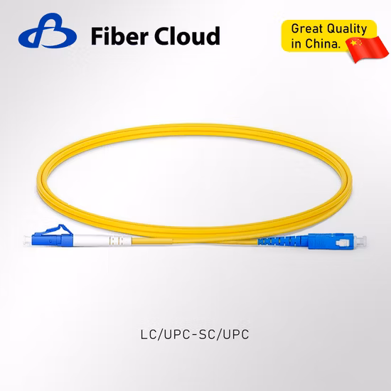 2.0mm 1m Wholesale Sc to LC Simplex OS2 Single Mode Upc Jumper FTTH Fiber Optic Patch Cord