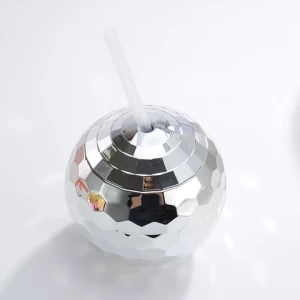 20OZ Wedding Plastic Creative Disco Ball Cup Glitter Ball Cocktail Electroplate Water Cup Cocktail Drinking Cup for Party