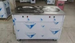 2+10 square pan Thai Fried Ice Cream Rolls Pan Flat Roll Ice Cream Machine