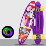 22 inch Cruiser Skateboard Plastic Skate Board Retro Graphic Galaxy Starry Floral Fade Printed Penny Style Board