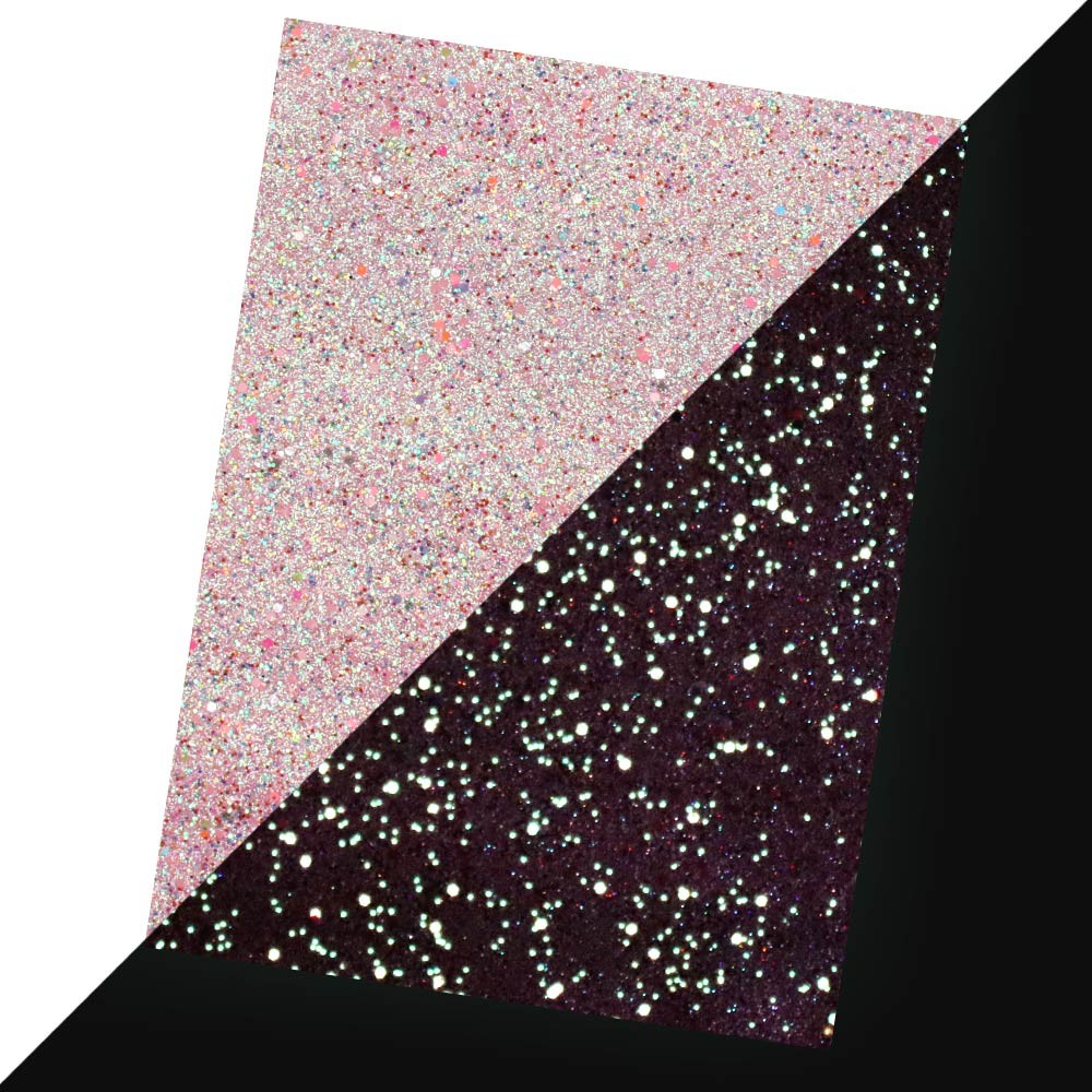 22*30cm 1pc Luminous Chunky Glitter Fabric Synthetic Leather Sheets Glow In The Dark DIY Ribbon