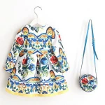 24 available frock designs kids garments a line korea girl dresses 2-6 years for spring