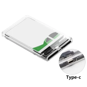 2.5 inch Transparent Hard Disk Case Type-C to SATA USB 3.1 Gen 2 HDD SSD Mobile Enclosure Box 2TB  USB3.1 Enclosure Case