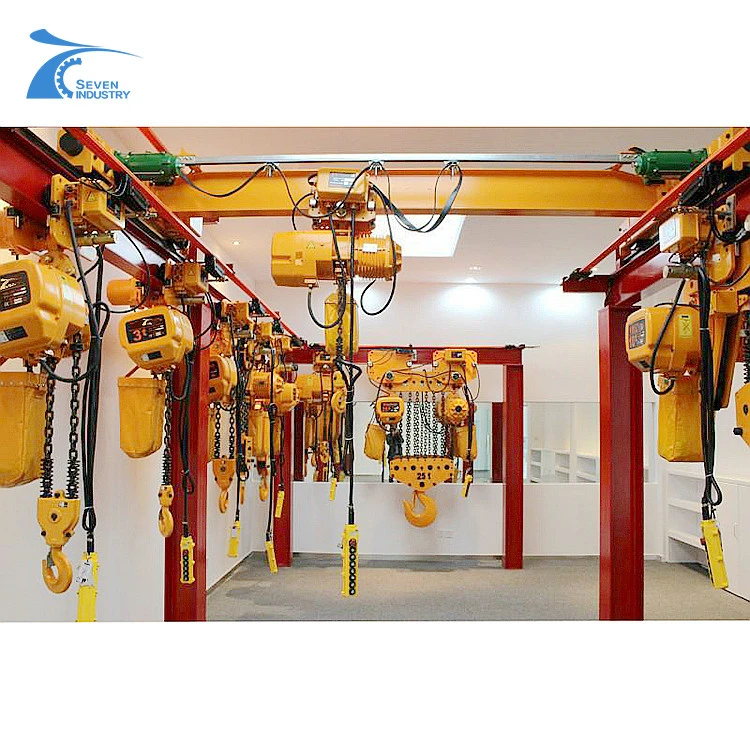 3-12 tons industrial chain feature air winch electric hoist for cargo transport