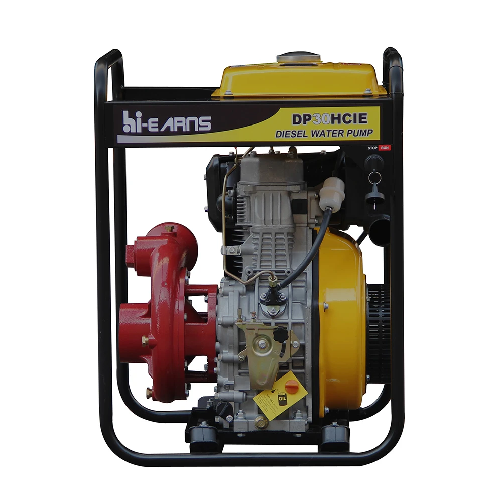 3 inch high pressure cast iron 15hp diesel engine water pump electric start with battery